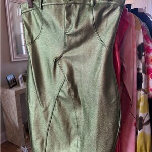 Fashion Nova Metallic Green Skirt